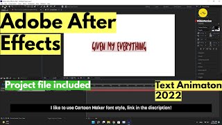 This is how I make my lyrics videos - After effects text animation tutorial!