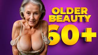 TOP 10 Natural older woman over 60 Attractively Dressed Classy and Beauty 💜 Fashion Tips 2024