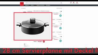 Schnäppchen/Billiger des Tages 20.08.24 - Tefal G2597283 Unlimited On 28 cm Servierpfanne mit Deckel