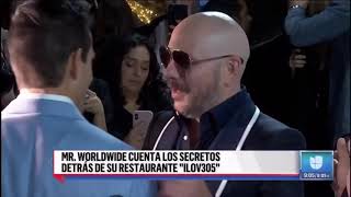 Pitbull Interview with Despierta America at iLov305 Grand Opening & Birthday Celebration