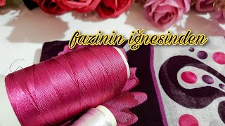 Tek Seferde Giden Rengârenk Sıralı İğne Oyası Modeli🧵🪡Colorful Row Needle Lace Model