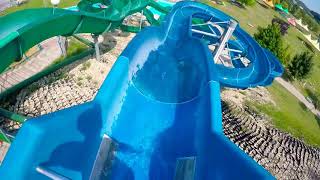 Adventure/blue/ Water Slide at Aquacity in Zalaegerszeg, Hungary.