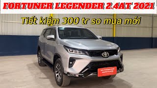 ✅ Rẻ hơn mua mới 300 triệu| Toyota Fortuner Legender 2.4 AT 2021 màu bạc cũ| còn lâu mới đến 1 tỷ