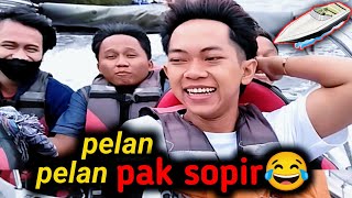 Naik speedboat extrem lurr❗pelan- pelan pak sopir😂