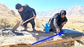 "Cementing the roof of the cave: digging around the cave to prevent water from entering the cave"