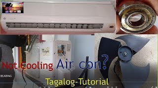 Air con Repair, How to change the bearing of the fan motor / Tagalog with English subtitle