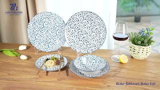 Garbo hot selling 18pcs under glazed ceramic dinner set