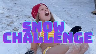 Bikini Snow Challenge #shorts #challenge