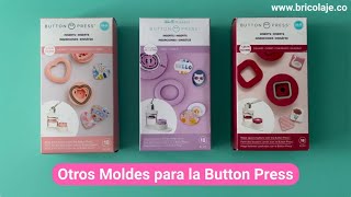 Button press: Moldes corazón, ovalo y cuadrado