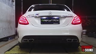 Mercedes C63 AMG Armytrix Straight Pipe Exhaust Sound