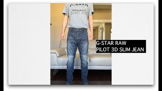 G-STAR RAW Men's 2022 Pilot 3D Slim Jeans | Colour:  Worn In Hale Navy