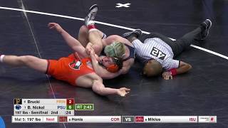 197lbs: Bo Nickal (Penn State) fall Patrick Brucki (Princeton)