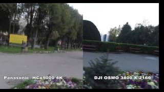 Panasonic HCx1000 vs Dji Osmo 4k vs 3840×2160