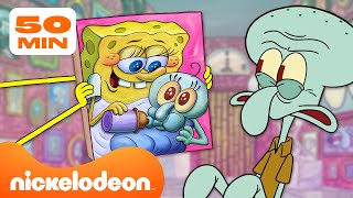 Губка Боб | Лучшие моменты у Сквидварда дома | 50-минутная подборка | Nickelodeon Cyrillic