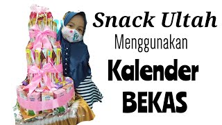 cara membuat snack ulang tahun menggunakan kalender bekas mudah dan simple