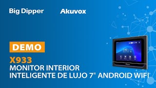 Akuvox X933 - Monitor interior inteligente de lujo 7” Android WIFI - NEGRO