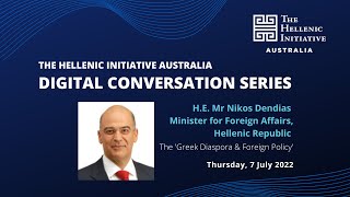 THI Australia Digital Conversation Series with Mr Nikos Dendias, Minister for Foreign Affairs Greece