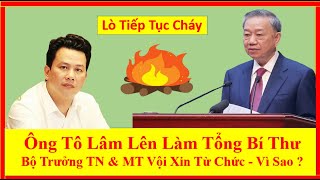 Ông Tô Lâm Lên Làm Tổng Bí Thư Bộ Trưởng TN & MT Vội Xin Từ Chức - Vì Sao ?