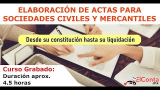 Elaboración de Actas para Sociedades Civiles y Mercantiles