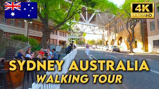 WALKING AROUND SYDNEY AUSTRALIA | Circular Quay to Gadigal Metro Station | 4K UHD Video Walk