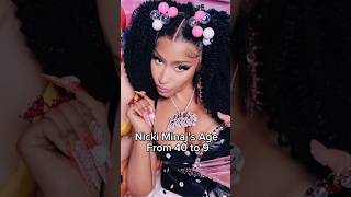 Nicki Minaj’s Age from 40 to age 9 #nickiminaj #shorts #nostalgic #celebrity #celeb #thenvsnow #age