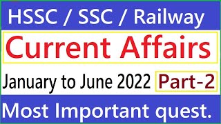 Most Important Current Affairs 2022 in hindi | करेंट अफेयर्स 2022 | Part-2 | India Gk  | Speed gyan