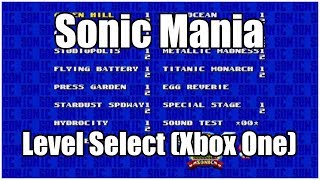 Sonic Mania - How to Activate Level Select (Xbox One)