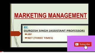 MARKETING MANAGEMENT||CONCEPT||EVOLUTION||APPROACHES