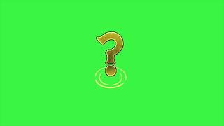 Question mark ping green background