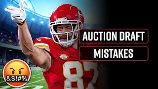 Biggest Auction Draft Mistakes to Avoid [Fantasy Football Salary Cap Draft]