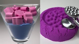 Very satisfying and relaxing sand video, kinetic sand colorful ASMR