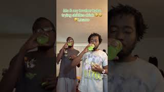 Me n my brother ​⁠@SuperFamousbaby trying the skittles drink review video 💯🤣🤣🌟🌟 #shorts