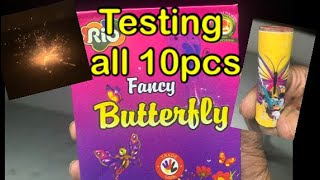 Kannan Crackers Sivakasi Testing Fancy Butterfly|Testing all 10pcs|Night fancy|#crackers#testing