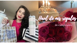 HAUL DE MIS REGALOS DE CUMPLEAÑOS 🎁🤍🤩(shephora,ulta,victoria secret,Stanley ,elf,bath & body works)