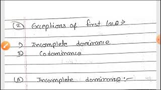 incomplete dominance in Hindi | exceptions of Mendel's first law |genetics |