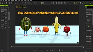 Five Animated Fruits for iclone 7 and iclone8 | Animated Content for Kids video