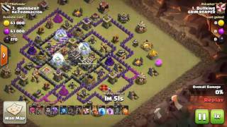 Clash of clan : 3 star war attack with Lava loons drag hog min wizs all mixed up