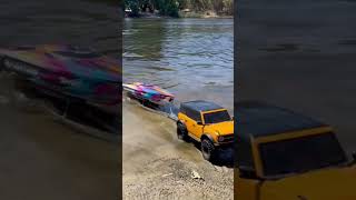 Traxxas Trx4 And Traxxas Spartan RC Boat Recovery #rc #rcboat #traxxas