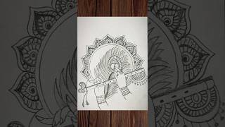 Krishna flute drawing #shortsfeed #shorts #viral