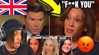 BRITISH GUY Reacts To KAMALA HARRIS Losing It And CRASHING OUT On FOX NEWS Interview!