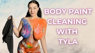 [4K USA Housewife] How to Clean your Floor? | BodyArt Suit Haul | TRY-ON HAUL with Tyla