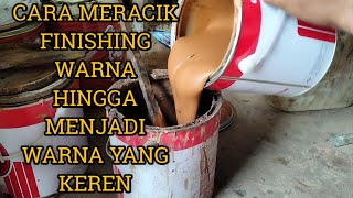 CARA MEMBUAT WARNA FINISHING KAYU || wood stain salak brown