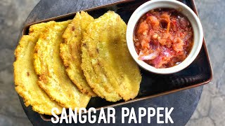 Sanggar Pappek (Flat Fried Banana with Sambal)