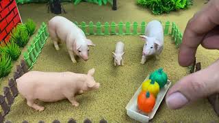 Top DIY Tractor Farm Diorama with Mini Fish Pond, Agriculture, Farm Animal, Horse Shed, Goat, Cattle