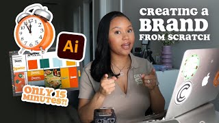 Creating A Brand In 15 MINUTES?! SUCCESS OR FAIL?! | Designing A Logo in Adobe Illustrator