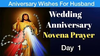 Wedding Anniversary  Novena Prayer  day 1- 👨‍❤️‍👨Aniversary Wishes For Husband