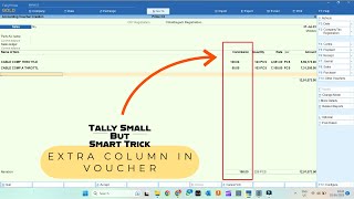 Extra Column in Voucher | 90th Tally Small But Smart Trick @LearnWell