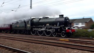 45596 'Bahamas' Hooting through Langford at 70mph! - Steam Dreams to York - 03/10/21