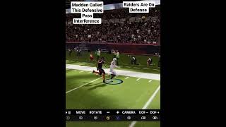 Is This Pass Interference? #madden #madden22 #nfl #raiders #xbox #shorts