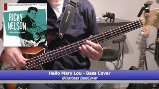 [Ricky Nelson] Hello Mary Lou - Bass Cover 🎧 (play along with chords)